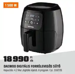 OBI Daewoo digitális forrólevegős sütő ajánlat