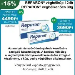 PatikaPlus Reparon végbélkúp Reparon vegbelkenocs ajánlat