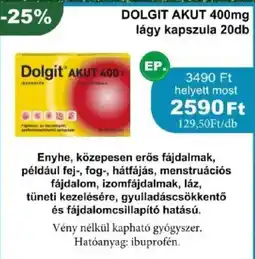 PatikaPlus Dolgit akut 400 mg lágy kapszula ajánlat
