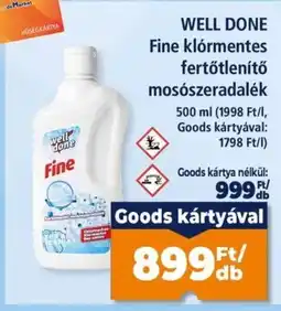 Goods Market Well done fine klórmentes fertőtlenítő mosószeradalek ajánlat