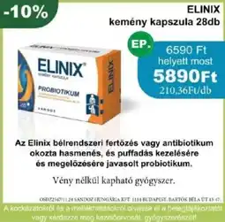 PatikaPlus Elinix probiotikum ajánlat