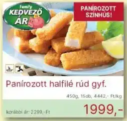 Family Frost Panírozott halfilé rúd gyf. ajánlat
