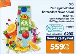Goods Market Sió zero gyümölcsital ajánlat