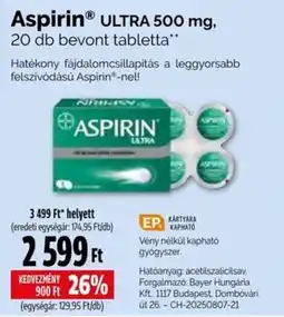 Pingvin Patika Aspirin ultra ajánlat