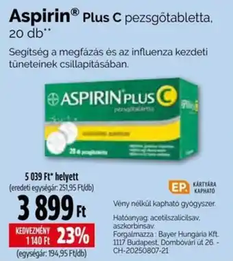 Aspirin plus c