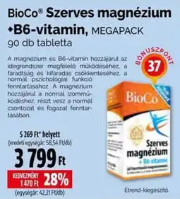 Pingvin Patika BioCo szerves magnézium + B6-vitamin ajánlat