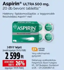 Pingvin Patika aspirin ultra ajánlat