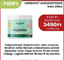 PatikaPlus Herbiovit vadgesztenye lábkrém ajánlat