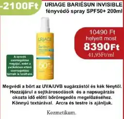 PatikaPlus Uriage bariésun invisible fényvédő spray ajánlat