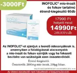 PatikaPlus Inofolic mio-inozit és folsav tartalmú étrend-kiegészítő ajánlat