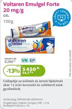 Kulcs Patika Voltaren Emulgel Forte ajánlat