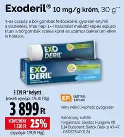 Pingvin Patika Exoderil krém ajánlat