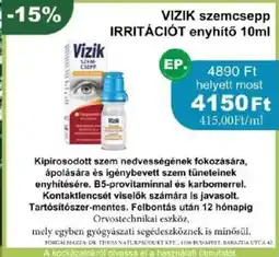 PatikaPlus Vizik szemcsepp irritaciot enyhito ajánlat