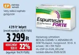 Pingvin Patika Espumisan forte ajánlat