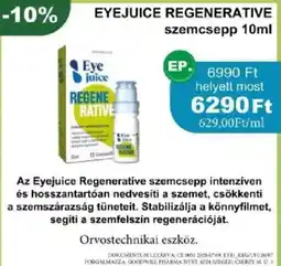 PatikaPlus Eye juice regenerative szemcsepp ajánlat