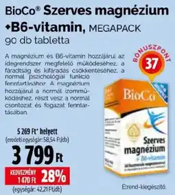 Pingvin Patika BioCo szerves magnézium + B6-vitamin ajánlat