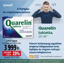 Pingvin Patika Quarelin tabletta ajánlat