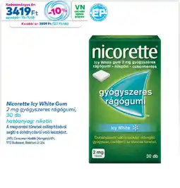 Gyöngy Patikák nicorette gyógyszeres rágógumi ajánlat