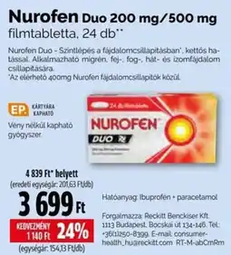 Pingvin Patika Nurofen duo ajánlat