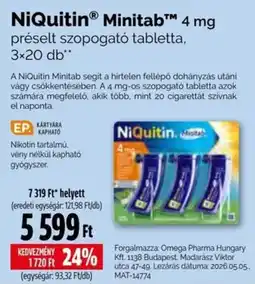 Pingvin Patika NiQuitin Minitab ajánlat