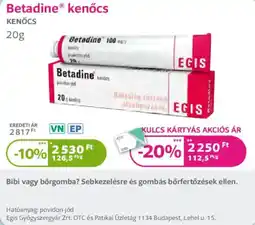 Kulcs Patika Betadine kenőcs ajánlat