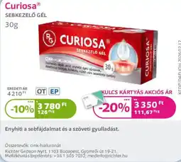 Kulcs Patika Curiosa sebkezelő gél ajánlat