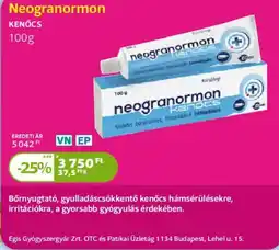 Kulcs Patika Neogranormon kenőcs ajánlat