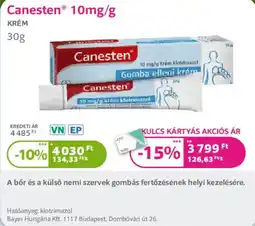 Kulcs Patika Canesten krém ajánlat