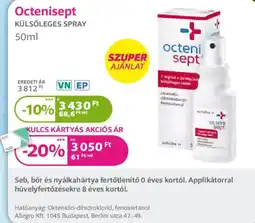 Kulcs Patika Octenisept külsőleges spray ajánlat