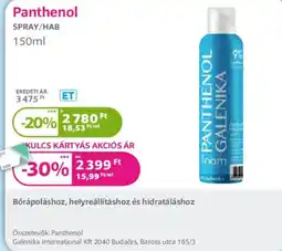 Kulcs Patika Panthenol spray ajánlat