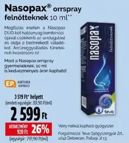 Pingvin Patika Nasopax orrspray ajánlat