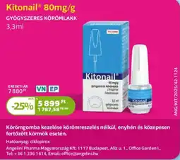 Kulcs Patika Kitonail gyógyszeres körömlakk ajánlat