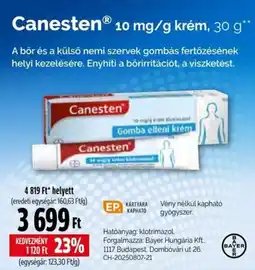 Pingvin Patika Canesten krém ajánlat