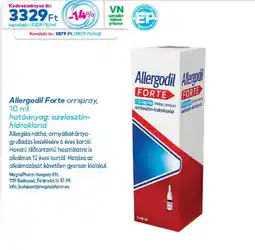 Gyöngy Patikák Allergodil Forte orrspray ajánlat