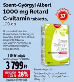 Pingvin Patika Szent-Györgyi Albert C-vitamin tabletta ajánlat