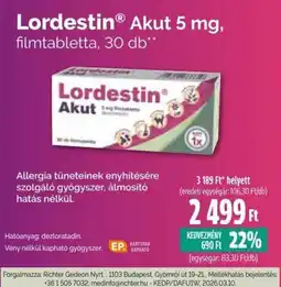 Pingvin Patika Lordestin Akut ajánlat