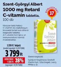 Pingvin Patika Szent-Györgyi Albert C-vitamin tabletta ajánlat