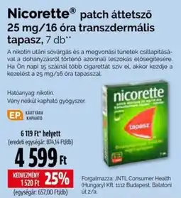 Pingvin Patika Nicorette patch ajánlat
