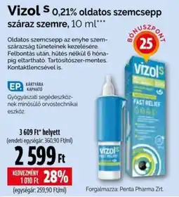Pingvin Patika Vizol s oldatos szemcsepp ajánlat