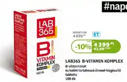 Kulcs Patika Lab365 b-vitamin komplex ajánlat