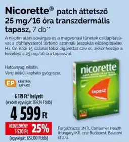 Pingvin Patika Nicorette patch ajánlat