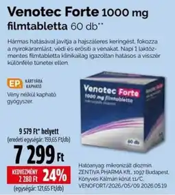 Pingvin Patika Venotec forte ajánlat