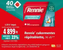 Pingvin Patika Rennie cukormentes rágótabletta ajánlat