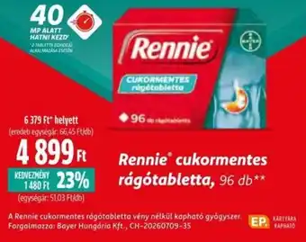 Rennie cukormentes rágótabletta
