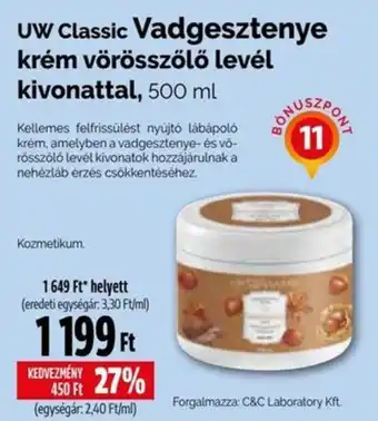 Uw classic vadgesztenye krém