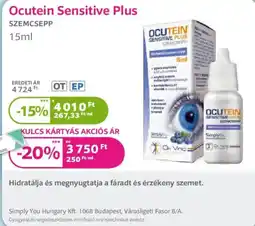 Kulcs Patika Ocutein sensitive plus ajánlat