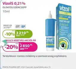 Kulcs Patika Vizols oldatos szemcsepp ajánlat