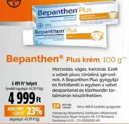 Pingvin Patika Bepanthen Plus krém ajánlat