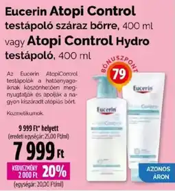Pingvin Patika Eucerin atopi control testápoló ajánlat