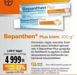 Pingvin Patika Bepanthen plus krém ajánlat